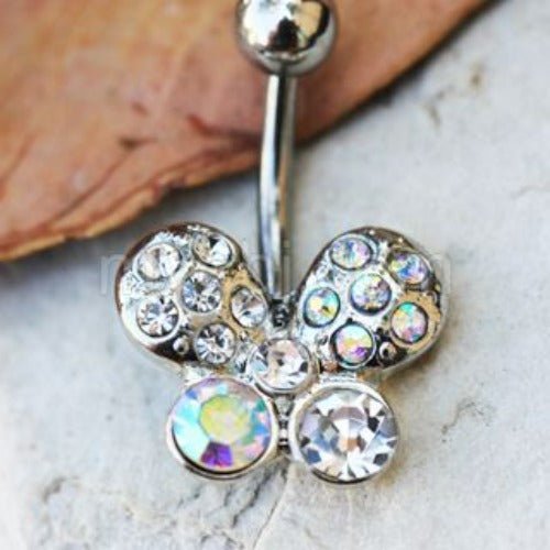 316L Stainless Steel Art of Brilliance Butterfly Gleam Navel Ring - YBBLEXCLUSIVE SHOP