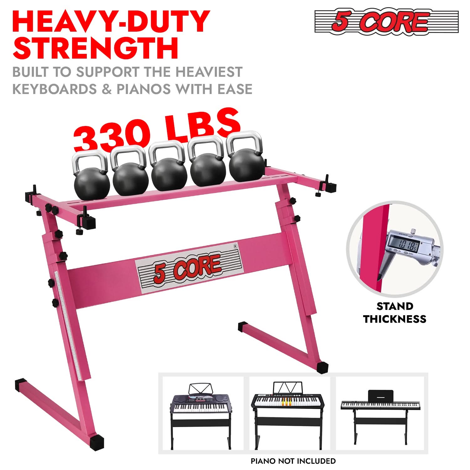 5 Core Keyboard Stand Z Style Height Adjustable Sturdy Piano Riser Lift Holder Stands - YBBLEXCLUSIVE SHOP
