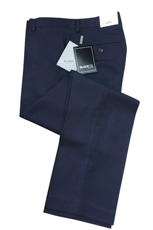 "Bradley" Midnight Navy Luxury Wool Blend Suit Pants - YBBLEXCLUSIVE SHOP